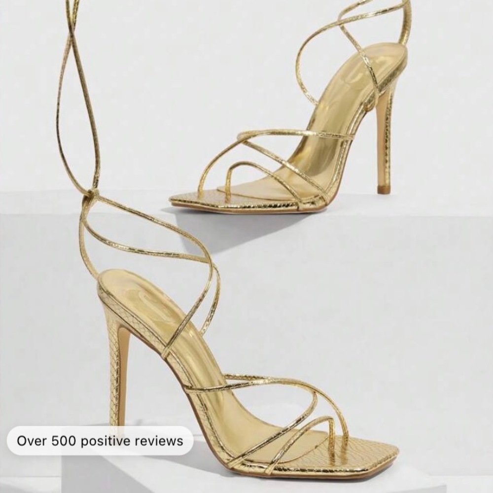 Gold Snake Skin Heels (Shein)✨